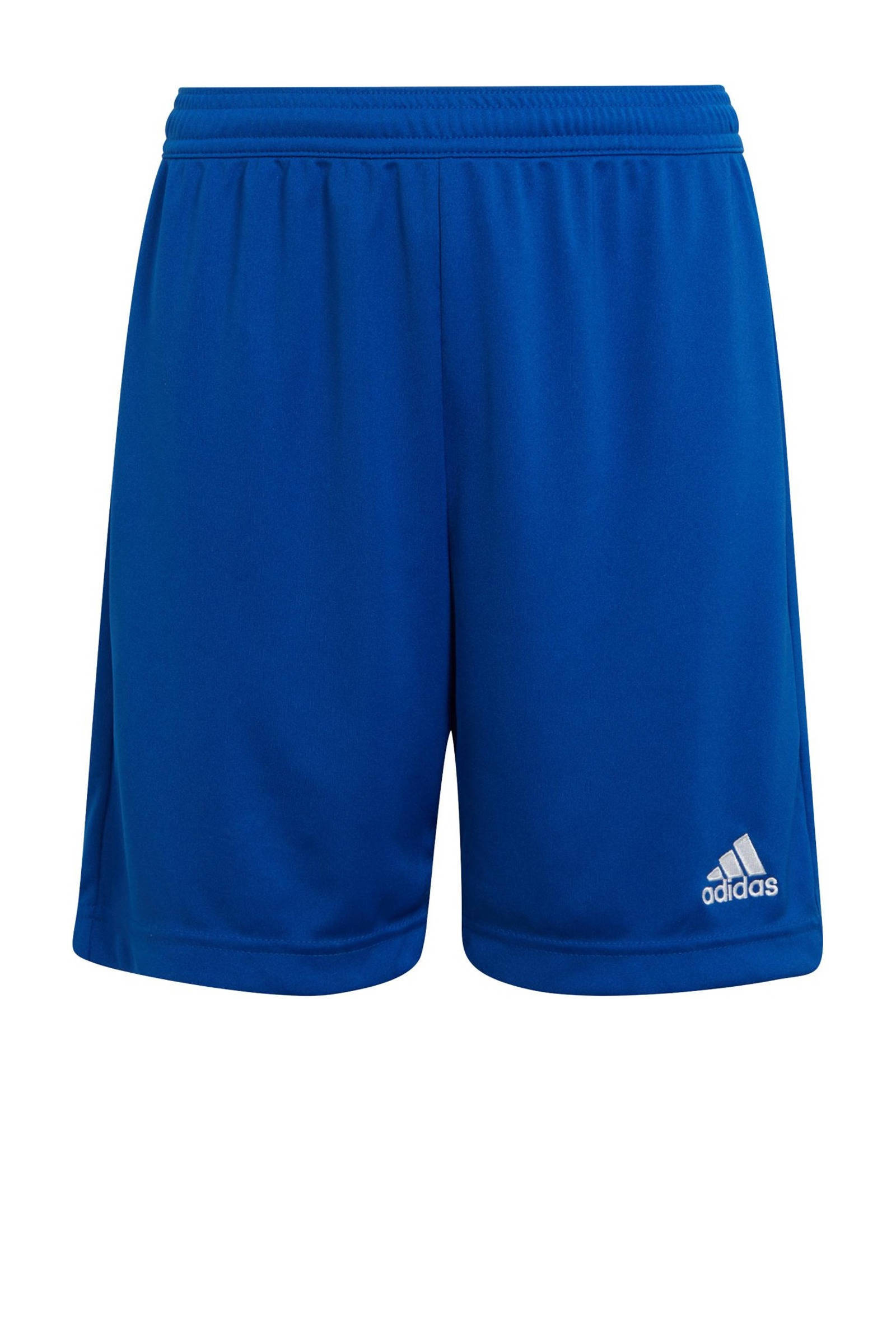 adidas Performance Junior sportshort kobaltblauw | kleertjes.com