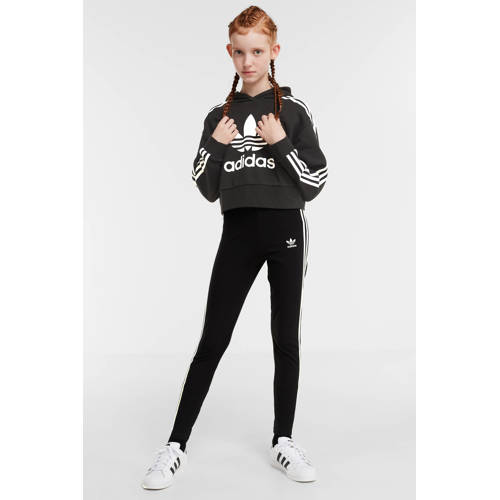 adidas Originals legging zwart/wit Sportbroek Meisjes Katoen 