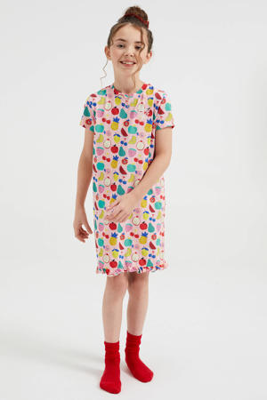 nachthemd met all over print roze