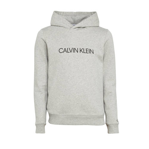 Calvin Klein hoodie met logo grijs melange Sweater Logo