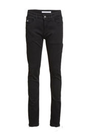 thumbnail: Dark blue denim jongens CALVIN KLEIN JEANS skinny jeans van stretchdenim met regular waist, rits- en knoopsluiting en effen