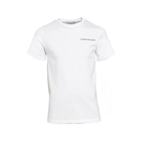 CALVIN KLEIN JEANS T-shirt van biologisch katoen wit Logo