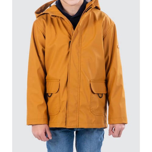 Igor unisex regenjas zomer Euri karamel Bruin Jongens/Meisjes Polyester Capuchon - maat 128 afbeelding