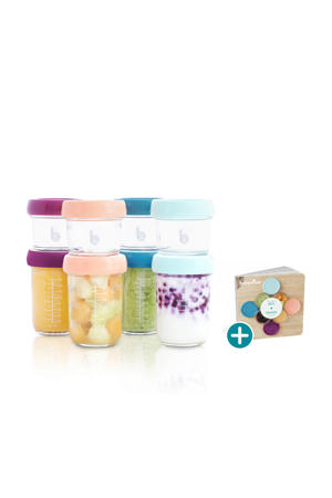 Babybols - 8 glazen bewaarpotjes