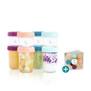 Babybols - 8 glazen bewaarpotjes