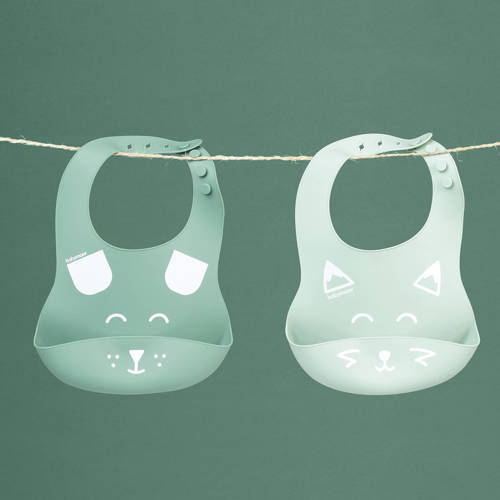 Babymoov BIB'ISY slabbetje (set van 2) Groen | Slab van