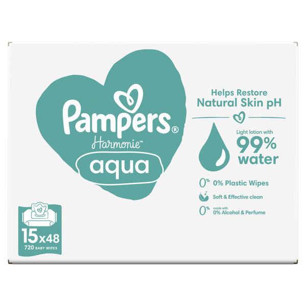 Pampers Sensitive Babydoekjes - voor een milde reiniging | 12 x 52