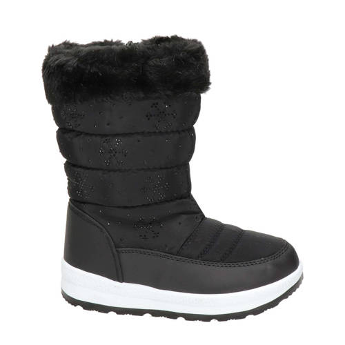 Snow Fun snowboots met strass steentjes zwart Meisjes Textiel Effen - maat 31 afbeelding