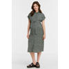 ONLY MATERNITY zwangerschaps- en voedingsjurk OLMHANNOVER met panterprint en ceintuur groen/wit/zwart