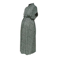 thumbnail: ONLY MATERNITY zwangerschaps- en voedingsjurk OLMHANNOVER met panterprint en ceintuur groen/wit/zwart