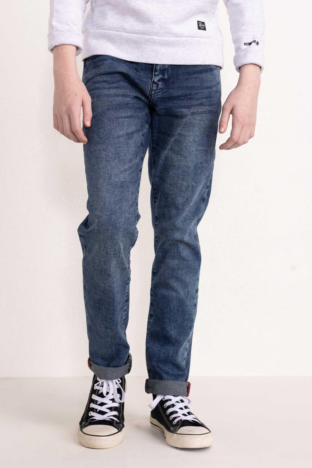 Stonewashed jongens Petrol Industries slim fit jeans Seaham van denim 