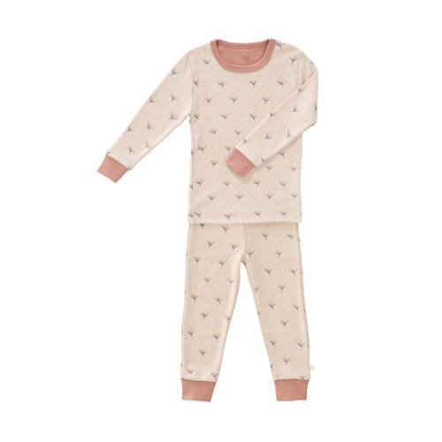 Fresk pyjama Dandelion roze Meisjes Biologisch katoen Ronde hals All over print