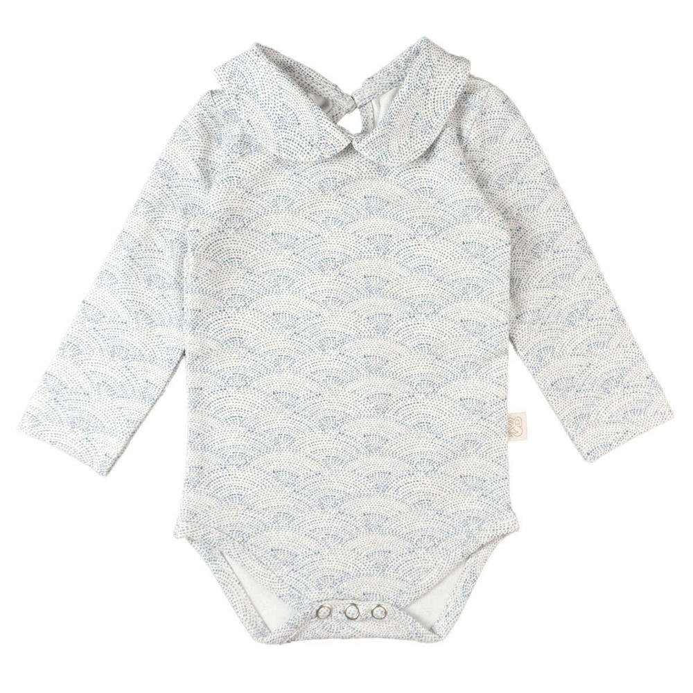 Yumi Baby romper Waves Blue