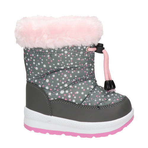 Snow Fun snowboots roze/grijs Meisjes Nylon Stip - maat 28 afbeelding