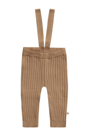 broek met vaste bretels bruin