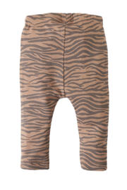 thumbnail: Babyface baby regular fit broek met dierenprint bruin