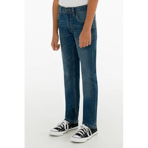Levi's Kids 511 slim fit jeans yucatan Blauw Jongens Stretchdenim Effen
