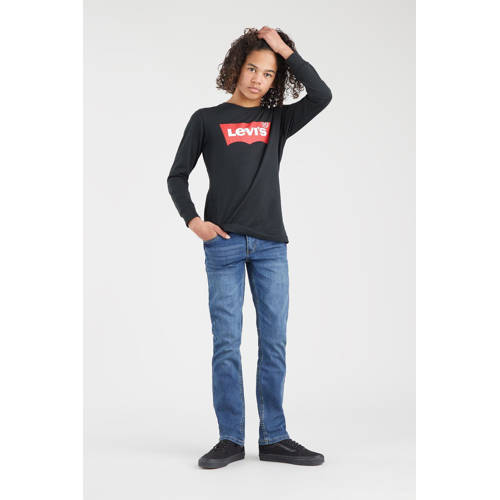 Levi's Kids 511 slim fit jeans yucatan Blauw Jongens Stretchdenim Effen - maat 176 afbeelding