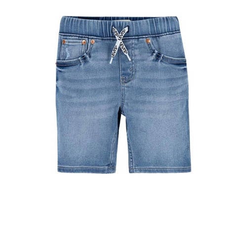 Levi's Kids skinny jeans bermuda Dobby salt lake Denim short Blauw Jongens Stretchdenim - 152