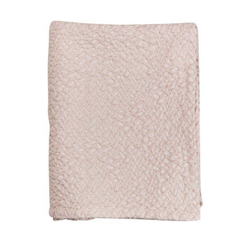 Mies & Co baby wiegdeken Honeycomb 70x100 cm soft pink Babydeken Roze Effen