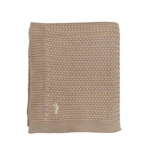 Mies & Co baby ledikantdeken soft knitted 110x140 cm dune Babydeken Beige