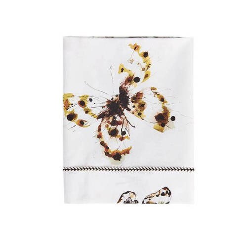 Mies & Co baby ledikantlaken Fika Butterfly 110x140 cm Babylaken Wit Dierenprint