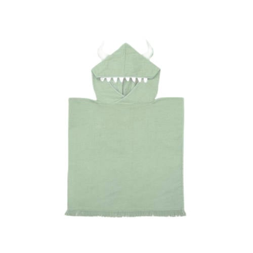 Sunnylife handdoek met capuchon Monster Handdoek/badcape Groen