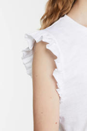 thumbnail: anytime T-shirt met ruffle wit