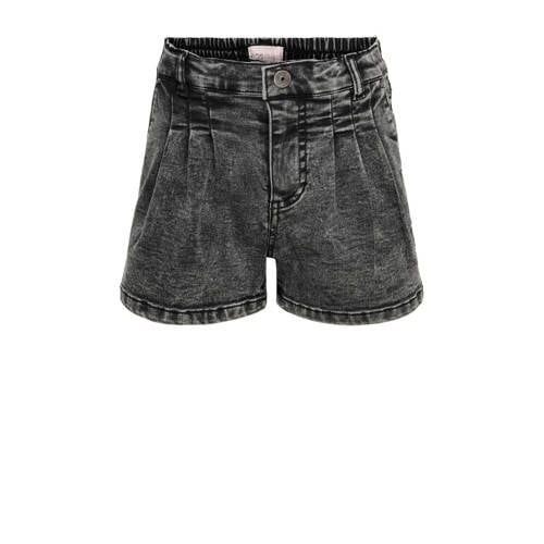 KIDS ONLY GIRL regular fit jeans short KOGSAINT washed black Denim short Zwart Meisjes Stretchdenim