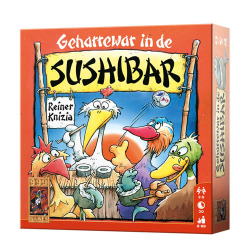 999 Games Geharrewar in de Sushibar Dobbelspel | Dobbelspel van
