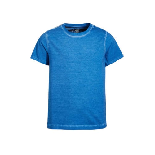 anytime gestreepte T-shirt blauw Jongens Katoen Ronde hals Streep