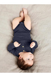thumbnail: NAME IT BABY ribgebreide romper NBMKAB donkerblauw