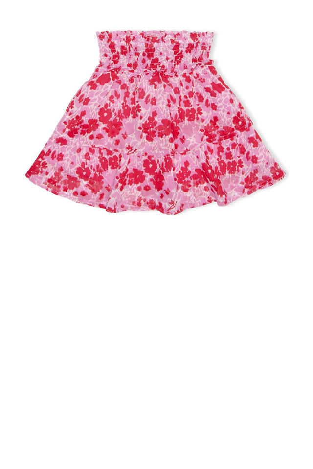 KIDS ONLY MINI gebloemde rok KMGISABELLA-METTE roze/rood
