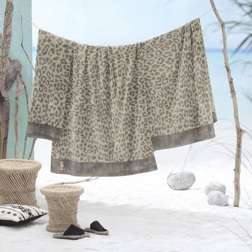 Seahorse strandlaken Jaguar (180x100 cm) Beige Panterprint