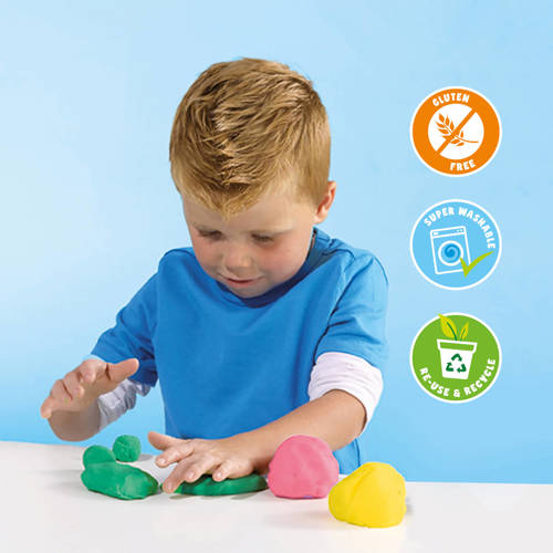 SES klei 3 x 90 g met houten tools | Klei van SES | Speelgoed > Knutselen > Klei