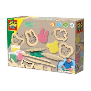 klei 3 x 90 g met houten tools