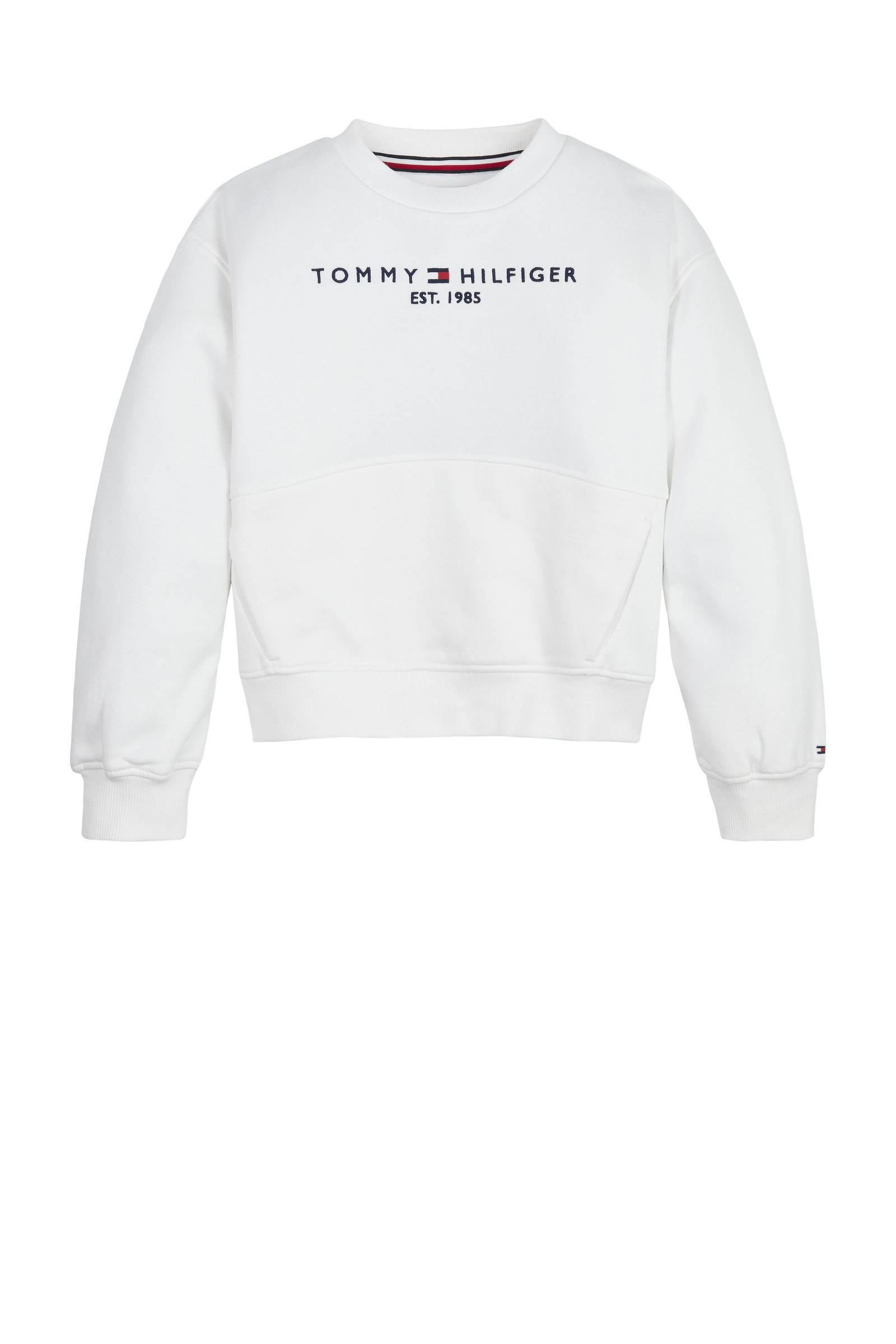 Tommy Hilfiger sweater met logo wit kleertjes