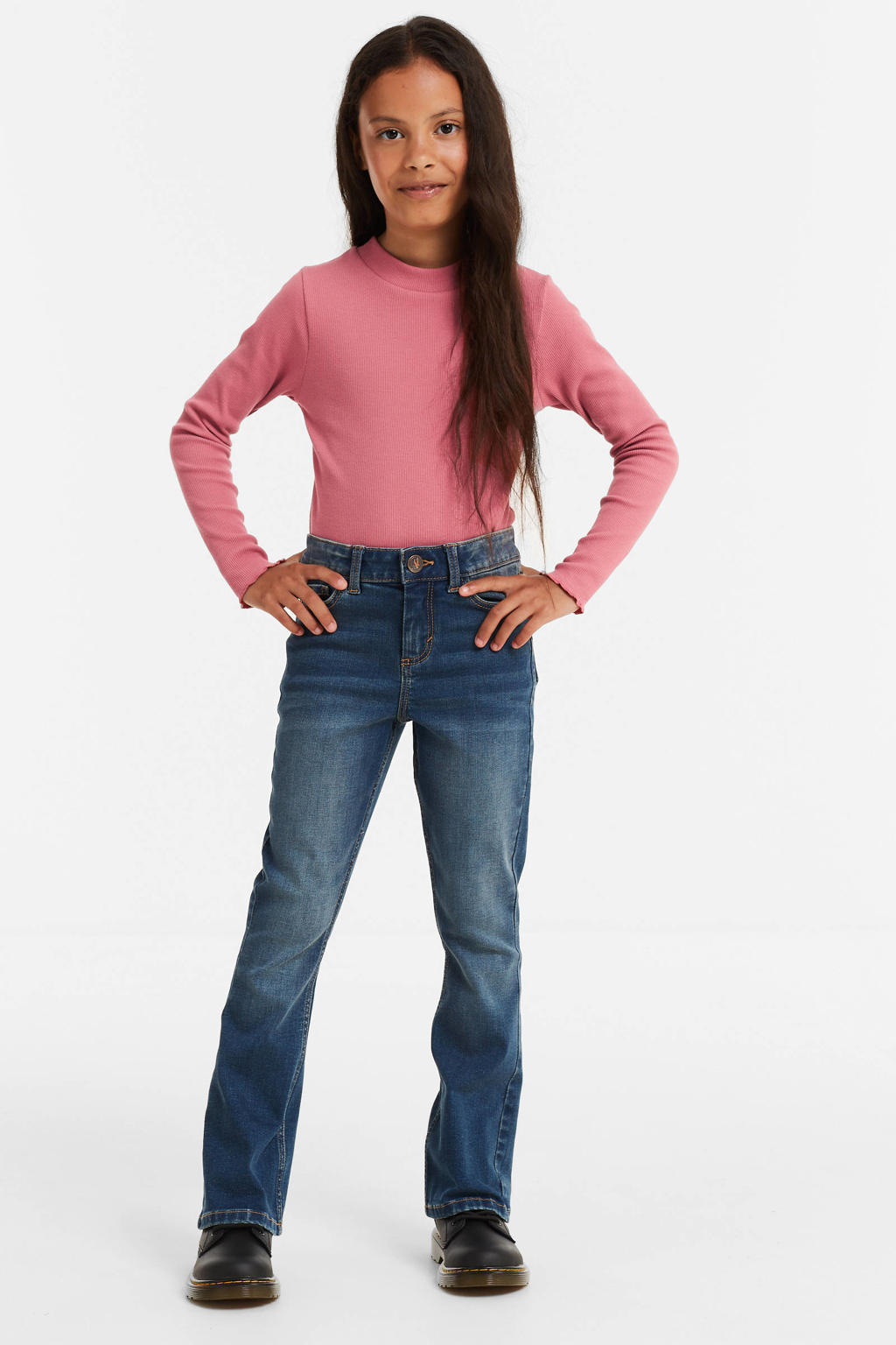 Anytime flared jeans blauw