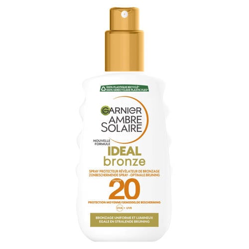 Garnier Ambre Solaire Ideal Bronze zonnebrandspray SPF 20 - 200 ml Wit