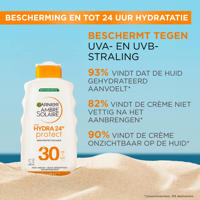 thumbnail: Garnier Ambre Solaire Hydra 24H Protect Lotion Zonnebrandcrème SPF30 175ml  - Niet vet - Waterresistent - Vitamine Cg  -  Beschermt en hydrateert