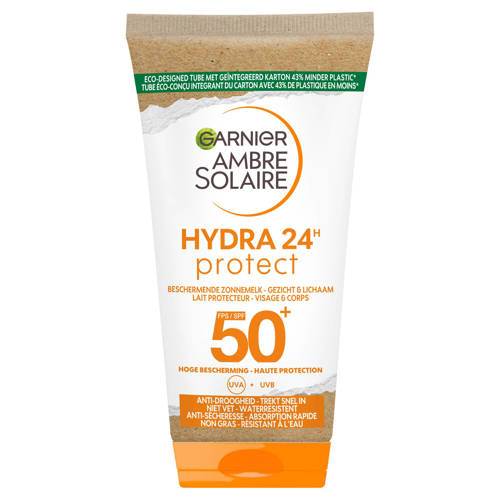 Garnier Ambre Solaire RHydra24 reisformaat zonnebrand melk SPF 50+ - 50 ml Wit