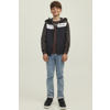 JACK & JONES JUNIOR zomerjas JJERUSH bruin/wit/donkerblauw