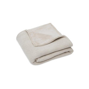 baby wiegdeken Basic Knit 75x100cm Nougat/Fleece