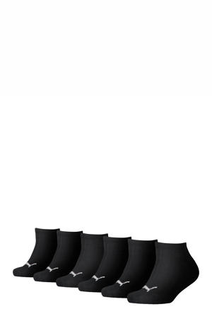 sneakersokken met logo - set van 6 zwart