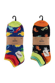 thumbnail: Apollo sneakersokken met all-over print - set van 10 multi