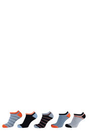 thumbnail: Apollo gestreepte sneakersokken - set van 10 multi