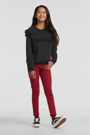 skinny jeans donkerrood