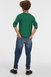 thumbnail: anytime tapered slim fit jeans donkerblauw