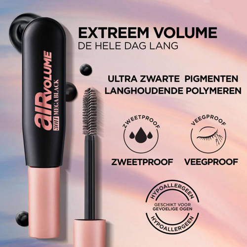 L'Oréal Paris Air Volume 30H langhoudende mascara Mega Black Zwart