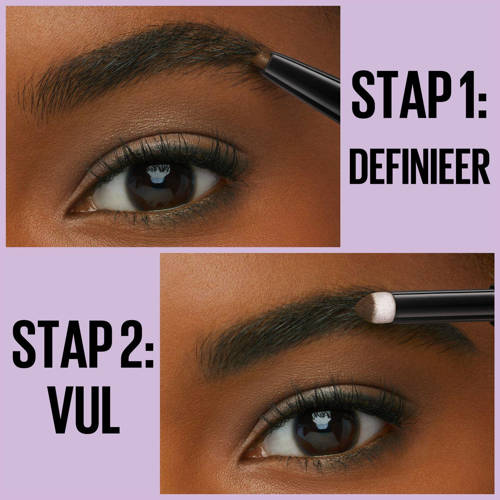 Maybelline New York Express Brow Duo wenkbrauwpotlood en poeder 02 Medium Brown Bruin